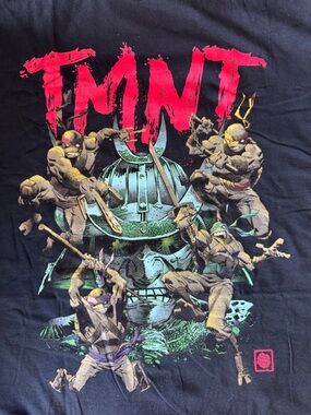 Nickelodeon TMNT Graphic Tee - Black with Red, Green, Yellow, Purple